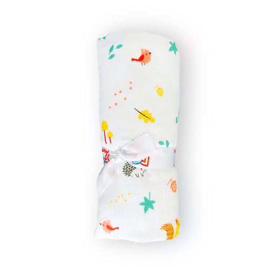 Premium Muslin Baby Towel – Baby Animals Print