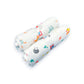 Premium Muslin Baby Towel – Baby Animals Print (White & Pink Border)