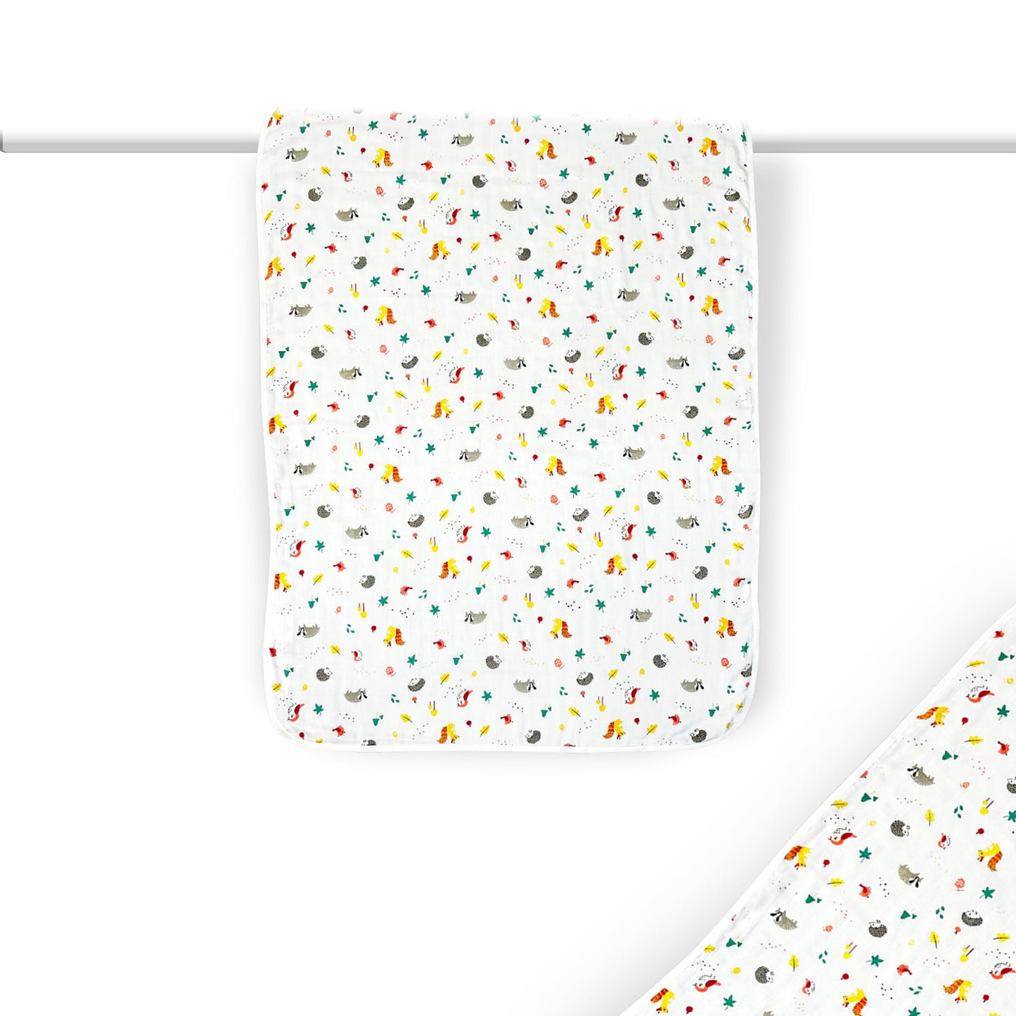 Premium Muslin Baby Towel – Baby Animals Print
