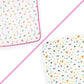 Premium Muslin Baby Towel – Baby Animals Print (White & Pink Border)