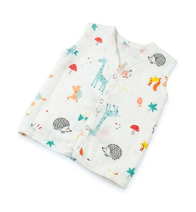 Premium Muslin Baby Jabla – Baby Animals Print