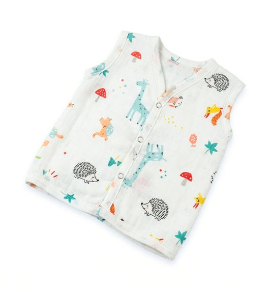 Premium Muslin Baby Jabla – Baby Animals Print