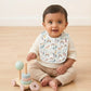 Premium Muslin Baby Bib – Pink unicorn rainbow Print